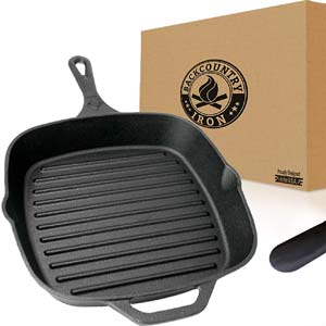 Backcountry Cast Iron Large Square Grill Pan