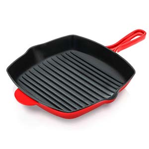NutriChef Nonstick Cast Iron Grill Pan