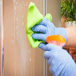 Cleaning the Glass Doors