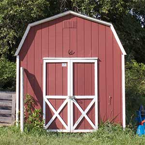 Completing Foundation of Storage Sheds