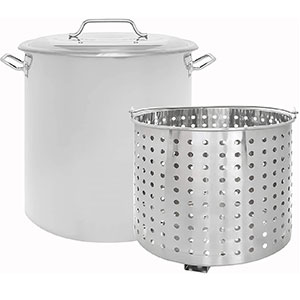 CONCORD Stainless Steel Stock Pot with Steamer Basket
