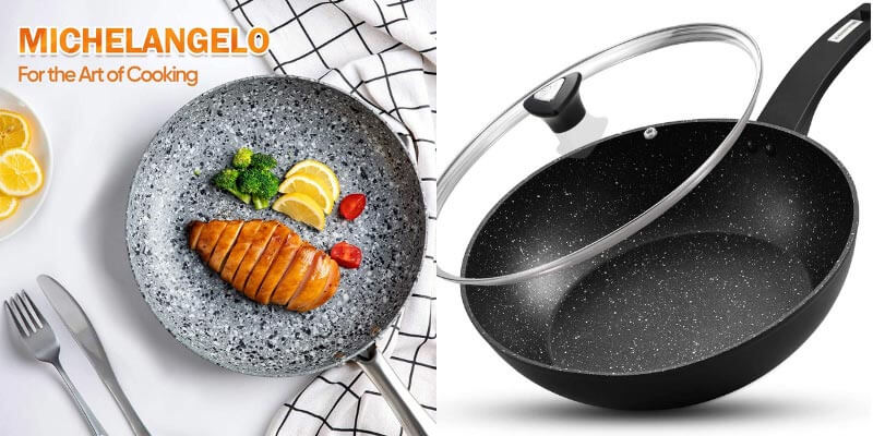 Cookware with flat lids