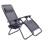 GoPlus Gray Folding Zero Gravity Chair with Headrests