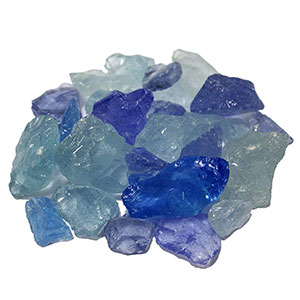 Hiland AZ Patio Fire Rock from Recycled Glass in Assorted Color