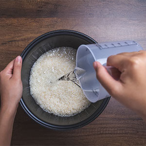 Measure and Add Water to the Rice