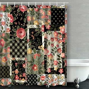 Patchwork Bathroom Curtains