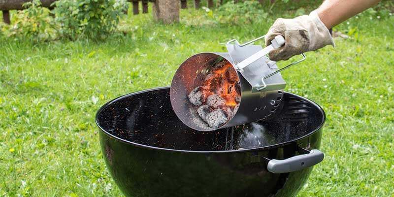 Place Charcoal Into the Chimney