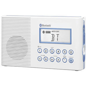 Sangean H202 Digital Tuning Waterproof Shower Radio with Bluetooth Connection