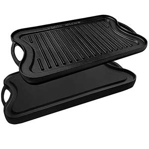 Utopia Cast Iron Reversible Grill Griddle